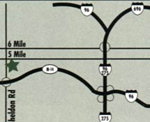 Map to Carl's Golfland in Plymouth